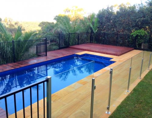 After Decking installation of a Swimming Pool